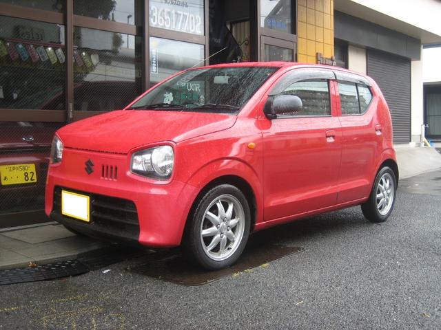 真っ赤なアルト来ました。　新　車　外し純正アルミ　実測燃費２８．６キロ