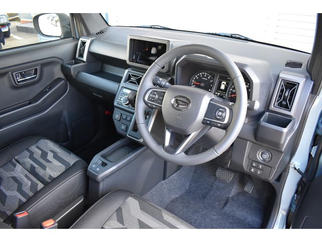 タフト G ダーククロムベンチャー 届出済未使用車 スマートアシスト サンル-フ ブレ-キ制御付誤発進抑制機能 レ-ンキ-プ 障害物センサ- シートヒーター クルーズコントロール プッシュスタート LEDヘッドライト 純正アルミホイール(43枚目)