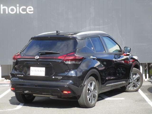 キックス X FOUR (e-POWER) 4WD ナビTV LEDライト 踏み間違い防止 アラウンドビュ- 試乗車UP ETC 盗難防止システム 車線逸脱警報 インテリキー バックモニター ワンオーナー オートエアコン 4WD アイドリングストップ(2枚目)