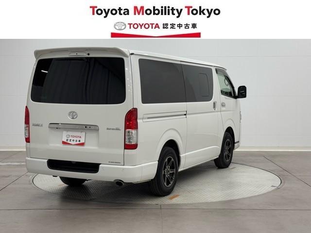 ハイエースバン スーパーＧＬ　ダークプライムＩＩ　ＬＥＤヘットライト　メモリーナビゲーション　ミュージックプレイヤー接続可　地デジ　スマキー　ＡＢＳ　フルフラット　盗難警報装置　運転席エアバッグ　リアクーラー　オートエアコン　パワーウインドウ　記録簿（2枚目）