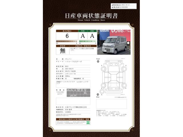 車両状態評価書