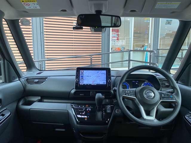 ルークス ６６０　ハイウェイスターＸ　プロパイロット　エディション　当社下取りワンオーナー・アラウンドビュー　左右パワースライドドア　アイドリング　イモビ　パノラマモニター　助手席エアバッグ　衝突軽減ブレーキ　ＰＷ　ナビ＆ＴＶ　１セグ　ＬＥＤヘッドライト　ＬＤＷ　スマートキー　ＥＴＣ　ワンオーナー車　ＰＳ（4枚目）