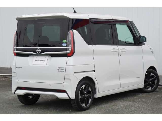 ルークス ６６０　ハイウェイスターＸ　・助手席側ワンタッチオートスライドドア・　アイスト　衝突被害軽減ブレ－キ　車線逸脱警報装置　ＥＴＣ　ＬＥＤ　パワーウィンドウ　ワンオーナー　カーテンエアバック　ナビＴＶ　バックカメラ　記録簿　パワステ　オートエアコン　左右エアバッグ　キーフリ（3枚目）