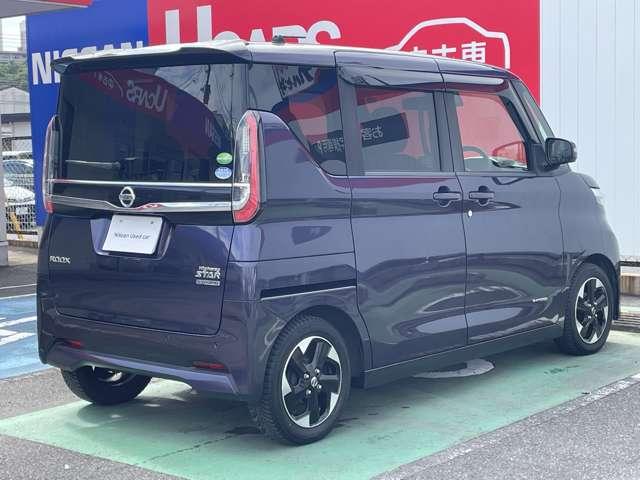 ルークス ６６０　ハイウェイスターＸ　衝突被害軽減ブレ－キ　助手席側オートスライドドア　マルチビューカメラ　車線逸脱警報装置　ＬＥＤ　スマートキー　パワーウィンドウ　ワンオーナー　バックカメラ　記録簿　パワステ　オートエアコン　キーフリ（3枚目）