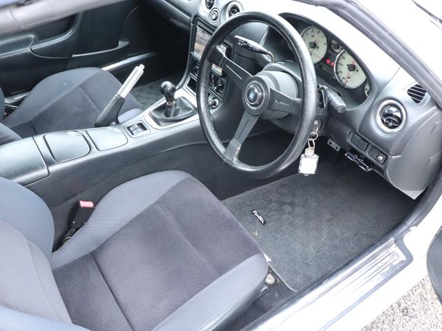 ロードスター RS 純正6速MT 約98000km時タイベル交換済 TEIN車高調 WORK15AW NARDIステアリング オートエグゼマフラー 社外エアクリーナー SDナビ フルセグTV Bluetooth ETC(11枚目)