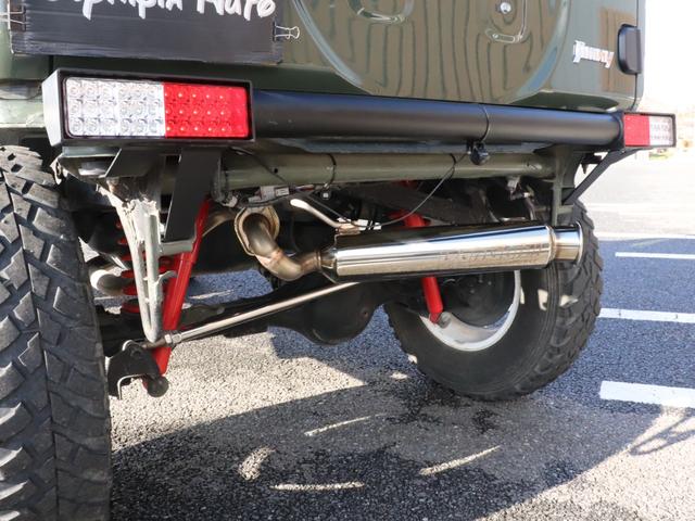 ジムニー ＸＬ　５ＭＴ　４ＷＤ　リフトアップ　ＲＡ－ＮＯ’Ｓ　＋ＰＯＷＥＲ　ＥＣＭ　ハイオク仕様　Ｓｐｅｃ２　社外フロントバンパー　社外グリル　社外マフラー　社外１６ＡＷ　ＳＤナビ　フルセグＴＶ　Ｂカメラ　ＥＴＣ（4枚目）