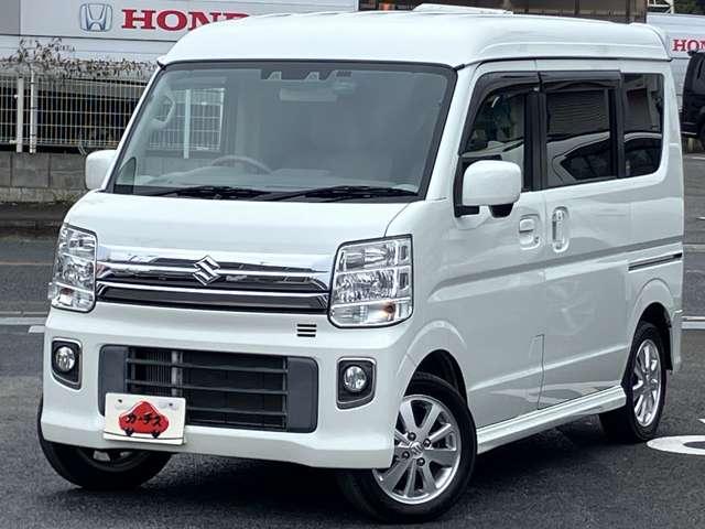 エブリイワゴン ＰＺターボ　ワンオーナー／禁煙車／ハイルーフ／セーフティサポート／メモリーナビ／フルセグＴＶ／ＢＬＵＥＴＯＯＴＨ対応／バックカメラ／ＬＥＤヘッドライト／純正１４インチアルミ／横滑り防止装置／スマートキー／（3枚目）