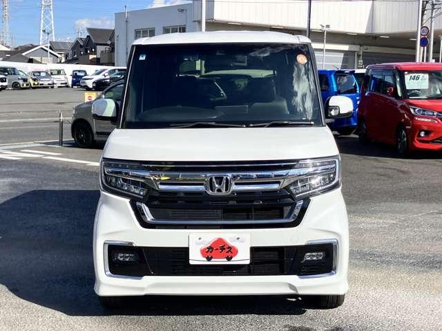 Ｎ－ＢＯＸカスタム Ｌターボ　★車検Ｒ９年４月！！★社外メモリーナビ／フルセグＴＶ★ＢＬＵＥＴＯＯＴＨ★バックカメラ★ＬＥＤヘッドライト★ホンダセンシング★両側スライドドア★純正１５インチアルミ★黒ハーフレザー（4枚目）
