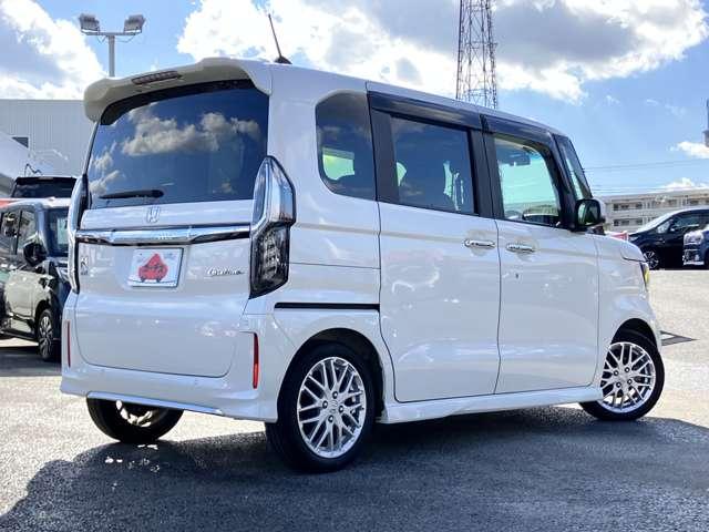 Ｎ－ＢＯＸカスタム Ｌターボ　★車検Ｒ９年４月！！★社外メモリーナビ／フルセグＴＶ★ＢＬＵＥＴＯＯＴＨ★バックカメラ★ＬＥＤヘッドライト★ホンダセンシング★両側スライドドア★純正１５インチアルミ★黒ハーフレザー（5枚目）