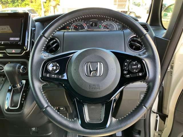 Ｎ－ＢＯＸカスタム Ｌターボ　★車検Ｒ９年４月！！★社外メモリーナビ／フルセグＴＶ★ＢＬＵＥＴＯＯＴＨ★バックカメラ★ＬＥＤヘッドライト★ホンダセンシング★両側スライドドア★純正１５インチアルミ★黒ハーフレザー（16枚目）