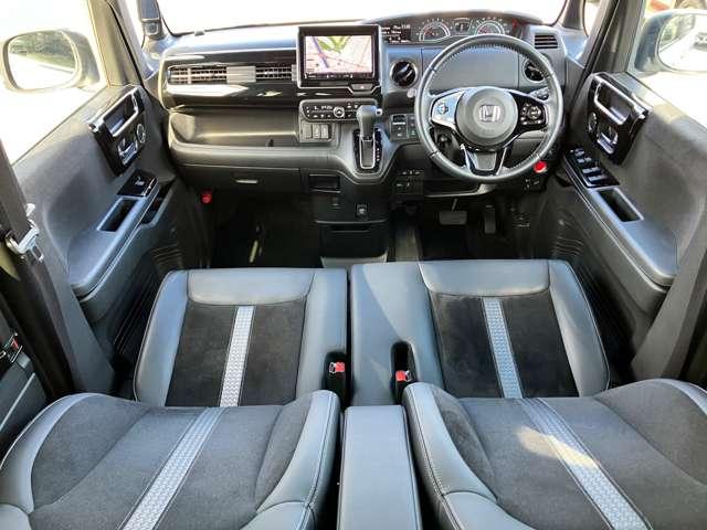 Ｎ－ＢＯＸカスタム Ｌターボ　★車検Ｒ９年４月！！★社外メモリーナビ／フルセグＴＶ★ＢＬＵＥＴＯＯＴＨ★バックカメラ★ＬＥＤヘッドライト★ホンダセンシング★両側スライドドア★純正１５インチアルミ★黒ハーフレザー（34枚目）