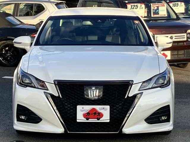 クラウンハイブリッド アスリートS J-フロンティアリミテッド ★ワンオーナー車★★車検R9年6月!!★純正メモリーナビ/フルセグTV★BLUETOOTH★バックカメラ★LEDヘッドライト★セーフティセンスP★黒ハーフレザー★純正OP18インチ(4枚目)