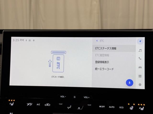 ナビ画面に連動したＥＴＣを装備しています。　過去に利用した利用料金も一目で分かって、とっても便利です。　ＥＴＣの抜き忘れ、挿し忘れも警告してくれるので安心ですね。