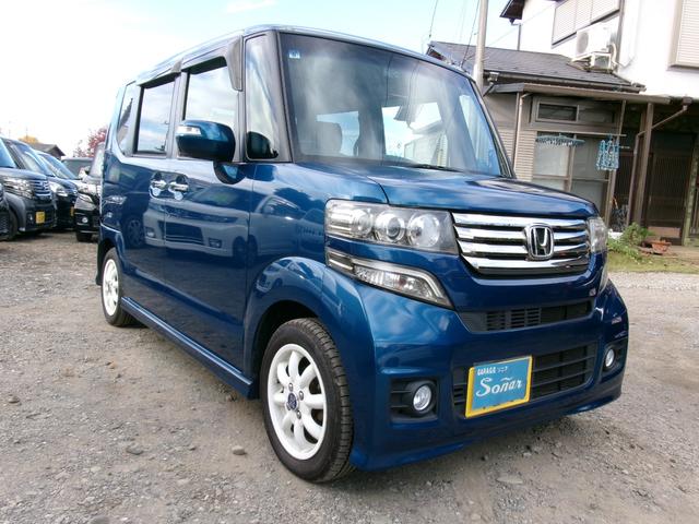 N-BOXカスタム G SSパッケージ 両側パワースライド 社外HDDナビ フルセグTV バックカメラ ETC ドライブレコーダー 社外アルミ(3枚目)