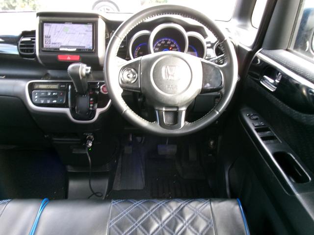 N-BOXカスタム G SSパッケージ 両側パワースライド 社外HDDナビ フルセグTV バックカメラ ETC ドライブレコーダー 社外アルミ(16枚目)