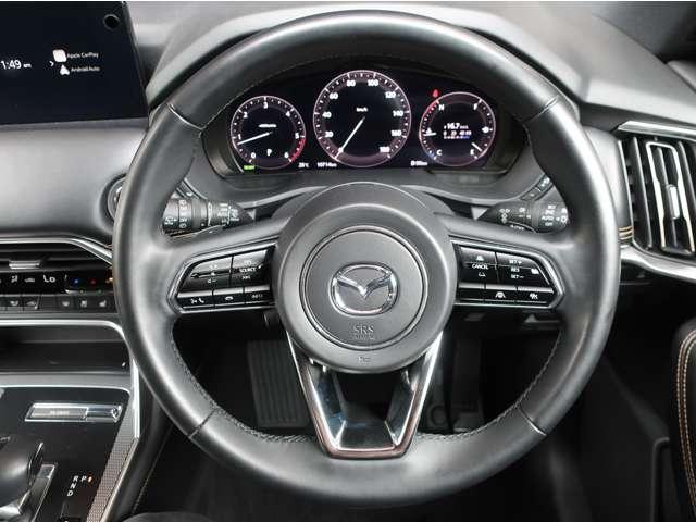 CX-60 3.3 XDハイブリッド エクスクルーシブ スポーツ ディー MRCC 本革シート スマートキー 横滑り防止装置 LEDヘッドライト メモリーナビ ETC シートヒーター パワーシート バックカメラ 4WD アイドリングストップ ナビ&TV アルミホイール(5枚目)