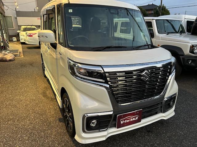 スペーシアカスタム ハイブリッドXS ワンオーナーカー スズキセーフティサポート ナビTV ETC Bカメラ Dレコーダー 禁煙車 ハーフレザー クルーズコントロール(4枚目)