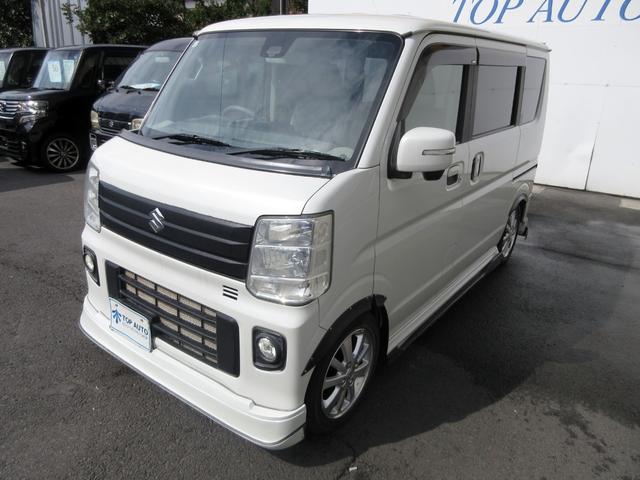 エブリイワゴン ＰＺターボスペシャル　ワンオーナー車　修復歴無し　社外フルエアロ　社外マフラー　ローダウン　両側パワースライド　メモリーナビ　ＴＶ　ＨＩＤオートライト　フォグ　プッシュスタート　オートエアコン　後席フルフラットシート（13枚目）