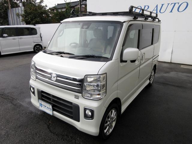 スクラムワゴン PZターボ 修復歴無し ワンオーナー ナビ フルセグ Bluetooth DVD再生 バックカメラ ETC ドライブレコーダー パワースライド 衝突被害軽減ブレーキ 8脚ルーフキャリア プッシュスタート(13枚目)