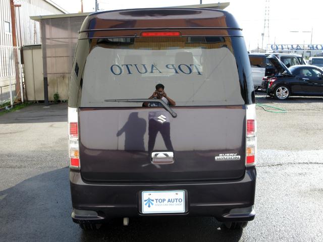 エブリイワゴン ＰＺターボスペシャル　ハイルーフ　修復歴無し　ナビ　フルセグ　ＤＶＤ再生　Ｂｌｕｅｔｏｏｔｈ　後席フリップダウンモニター　両側パワースライド　オートステップ　ＨＩＤライト　キーレス　純正アルミホイール　タイミングチェーン（5枚目）