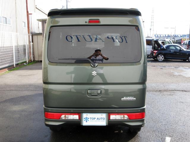 エブリイワゴン ＰＺターボ　ハイルーフ　ナビ　地デジＴＶ　ＤＶＤ再生　デュアルカメラブレーキ　アクセル踏み間違い防止装置　スマートキー　プッシュスタート　パワースライドドア　ＨＩＤライト　オートライト　レーンキープアシスト（5枚目）