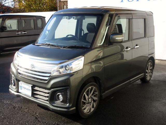 スペーシアカスタム XS 後期 修復歴無し メモリーナビ フルセグ Bluetooth バックカメラ ETC デュアルカメラブレーキ 両側電動スライド シートヒーター アイドリングストップ ロールシェード プッシュスタート(13枚目)