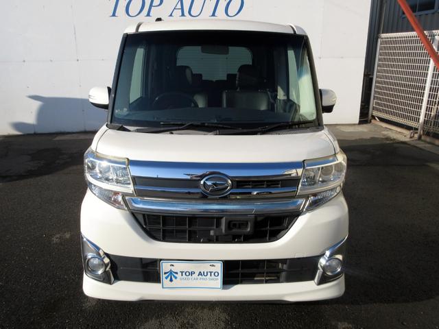 タント カスタムX トップエディションSA メモリーナビ フルセグ Bluetooth バックカメラ ETC パワースライドドア 衝突被害軽減ブレーキ ハーフレザーシート ロールシェード LEDヘッドライト フォグライト プッシュスタート(3枚目)