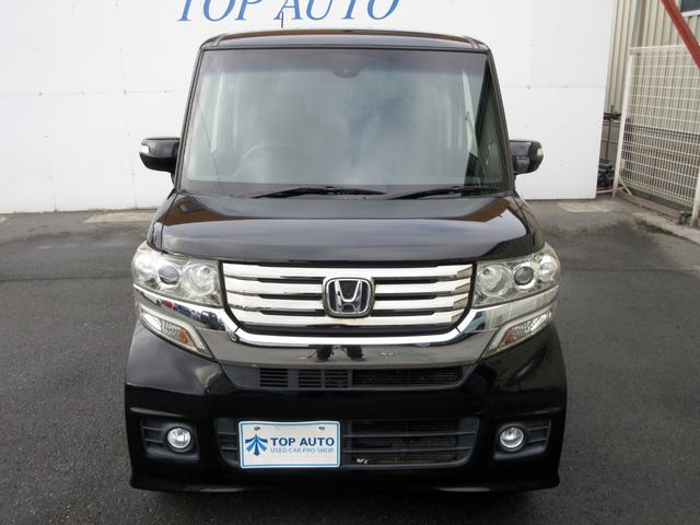 N-BOXカスタム G ターボSSパッケージ 修復歴無し ナビ フルセグ Bluetooth接続 DVD再生 音楽録音 バックカメラ ETC オートクルーズ パドルシフト プッシュスタート HIDオートライト フォグ 衝突軽減ブレーキ(3枚目)