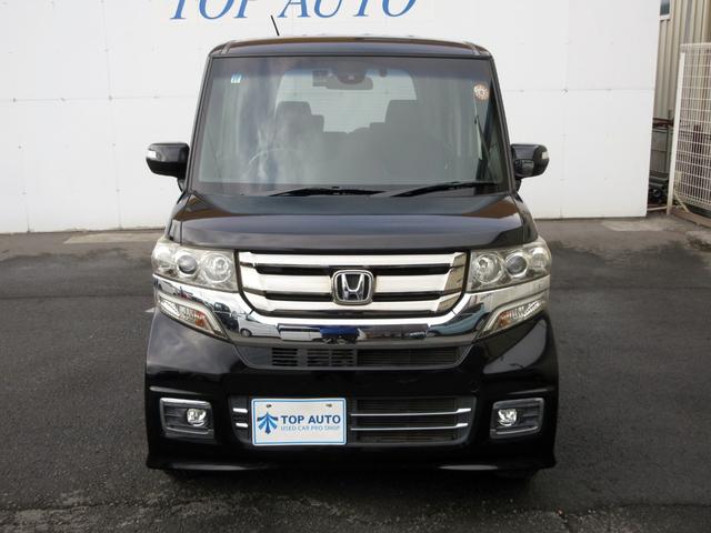 N-BOXカスタム G・ターボLパッケージ 修復歴無し ナビ フルセグTV バックカメラ Bluetooth接続 DVD再生 ドラレコ 両側パワースライド ハーフレザーシート パドルシフト オートクルーズ プッシュスタート スマートキー(3枚目)