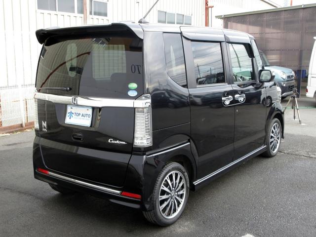 N-BOXカスタム G・ターボLパッケージ 修復歴無し ナビ フルセグTV バックカメラ Bluetooth接続 DVD再生 ドラレコ 両側パワースライド ハーフレザーシート パドルシフト オートクルーズ プッシュスタート スマートキー(15枚目)