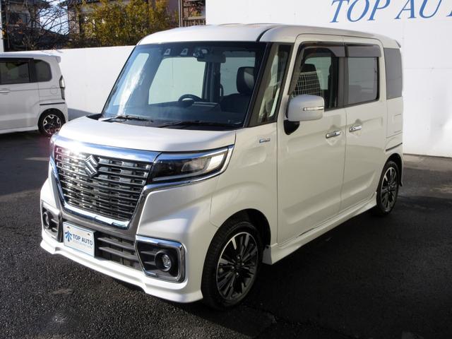 スペーシアカスタム ハイブリッドＸＳターボ　修復歴無し　純正８型メモリーナビ　フルセグ　Ｂｌｕｅｔｏｏｔｈ　ＥＴＣ　ドライブレコーダー　メッキグリル　ハーフレザーシート　シートヒーター　デュアルカメラブレーキ　両側電動スライド　ロールシェード（13枚目）