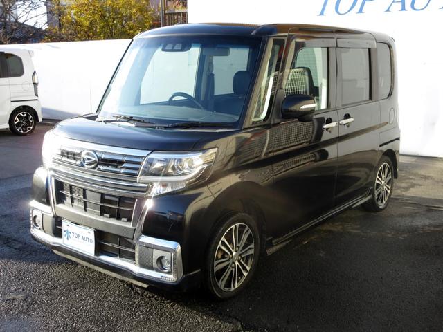 タント カスタムＲＳ　トップエディションＳＡＩＩＩ　ターボ　後期　メモリーナビ　フルセグ　バックカメラ　ハーフレザーシート　シートヒーター　両側電動スライド　衝突被害軽減ブレーキ　ロールシェード　プッシュスタート　スマートキー　アイドリングストップ（13枚目）