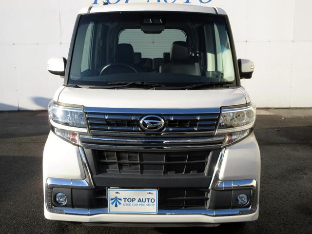 タント カスタムＲＳ　トップエディションＳＡＩＩＩ　ターボ　修復歴無し　メモリーナビ　フルセグ　Ｂｌｕｅｔｏｏｔｈ　バックカメラ　ＥＴＣ　ハーフレザーシート　シートヒーター　両側電動スライドドア　衝突被害軽減ブレーキ　ロールシェード　プッシュスタート（3枚目）