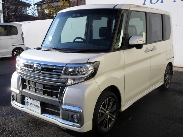 タント カスタムＲＳ　トップエディションＳＡＩＩＩ　ターボ　修復歴無し　メモリーナビ　フルセグ　Ｂｌｕｅｔｏｏｔｈ　バックカメラ　ＥＴＣ　ハーフレザーシート　シートヒーター　両側電動スライドドア　衝突被害軽減ブレーキ　ロールシェード　プッシュスタート（13枚目）