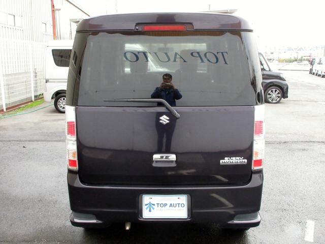 エブリイワゴン PZターボスペシャル 後期 修復歴無し 両側パワースライド オートステップ USB/AUX接続 キーレス 純正セキュリティ HIDライト フォグライト 後席フルフラットシート 純正14インチアルミ(5枚目)