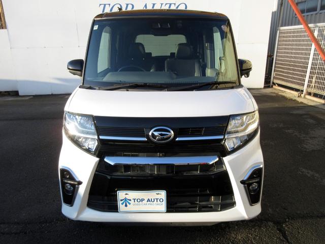 タント カスタムＲＳセレクション　ターボ　修復歴無し　純正９型メモリーナビ　フルセグ　ブルートゥース　全周囲カメラ　ＥＴＣ　ドライブレコーダー　ハーフレザーシート　シートヒーター　両側電動スライドドア　アダプティブクルーズコントロール（3枚目）