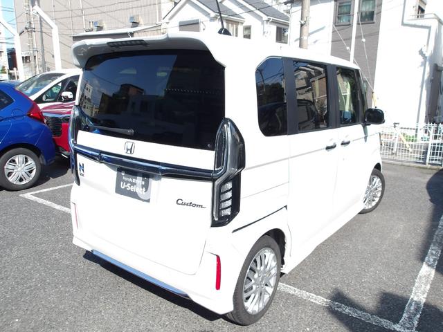 Ｎ－ＢＯＸカスタム Ｌターボ　弊社下取ワンオーナー車　Ｂｌｕｅｔｏｏｔｈ接続対応ディスプレイオーディオ　リアカメラ　前後左右３６０°ドライブレコーダー　両側パワースライドドア　シートヒーター（2枚目）