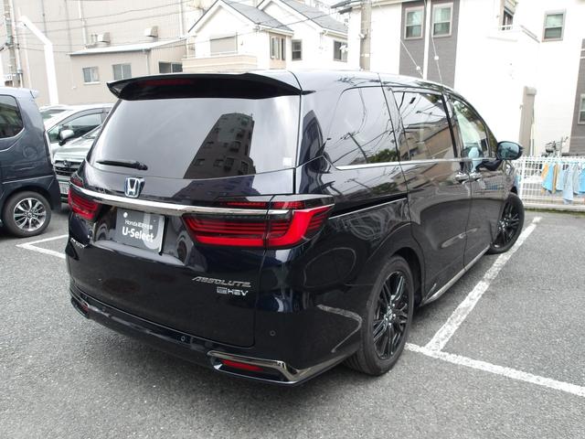 オデッセイハイブリッド ｅ：ＨＥＶアブソルート・ＥＸ　弊社下取ワンオーナー車　ギャザズメモリーナビ　マルチビューカメラシステム　ＵＳＢ＆ＨＤＭＩジャック　両側パワースライドドア　シートヒーター　本革シート（2枚目）