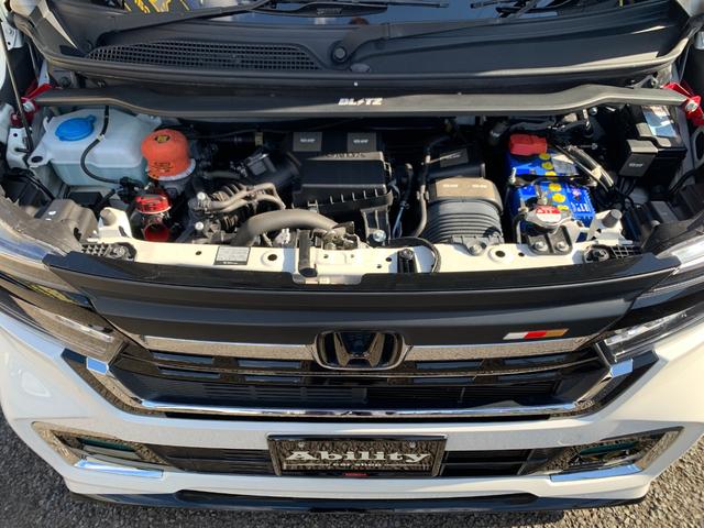 N-BOXカスタム Lターボ 無限エアロ/マフラー/ウイング/グリル☆マイスター16インチAW☆BLITZ車高調DSC付☆BR-ROMハイオク仕様☆ブローオフバルブ☆各タワーバー☆9インチナビTV☆デジタルインナーミラー☆(60枚目)