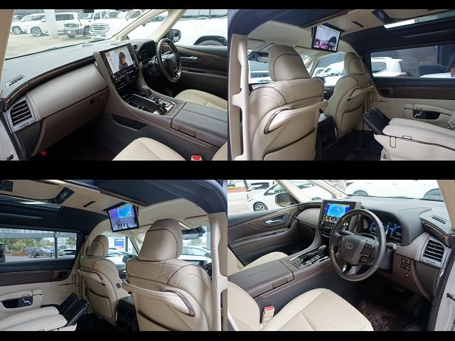 アルファードハイブリッド エグゼクティブラウンジ　リアシートエンターテイメント＆ＪＢＬサウンド　トヨタチームメイト　ベージュ革　ＯＰＤＶＤデッキ　ＯＰユニバーサルステップ　ＯＰ寒冷地仕様＆バックフォグランプ　ＯＰ１９ＡＷ　ＯＰガーニッシュ（17枚目）