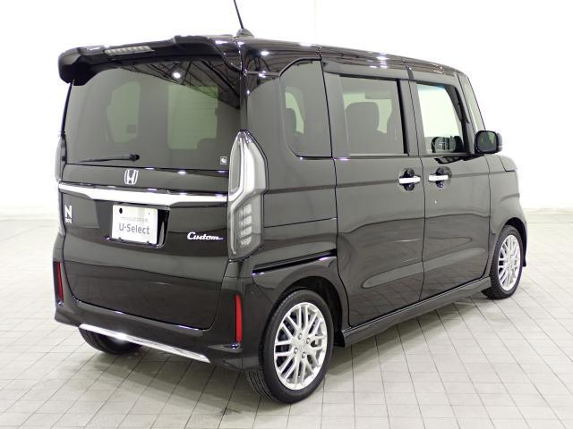 N-BOXカスタム Lターボ 地デジチューナー 衝突軽減ブレーキサポート LEDヘッドライ 1オーナー 禁煙 アイドリングS ターボエンジン PS カーテンエアバック シートヒータ エアバック USB AAC ABS(2枚目)