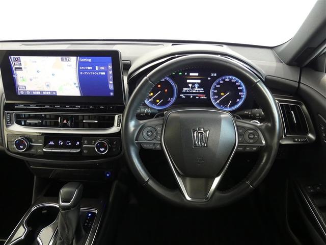 クラウンハイブリッド ＲＳアドバンス　１００Ｖ電源　ミュージックプレイヤー接続可　電動シート　革シート　アルミホイール　ワンオーナー　ＬＥＤヘッドランプ　記録簿　キーレス　ＣＤ　盗難防止装置　ハイブリッド　オートクルーズコントロール（4枚目）