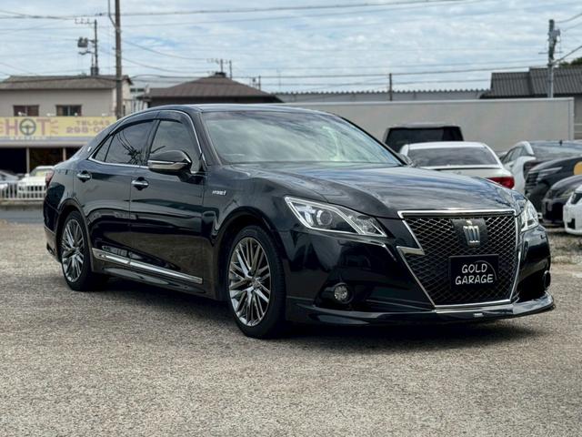 クラウンハイブリッド アスリートG サンルーフ 前後モデリスタエアロ J-uNit4本出しマフラー 純正ナビ パノラミックビューモニター 純正18インチAW メモリー機能パワーシート HIDヘッドライト&フォグ Bluetooth接続(7枚目)