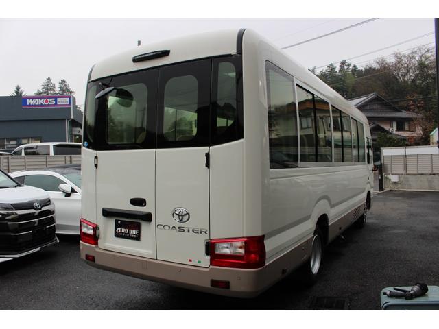 コースター ＬＸ　バス　ＣＶＴ　衝突被害軽減システム　レーンアシスト　ＥＴＣ　ナビ　バックカメラ　電動格納ミラー　オートマチックハイビーム　オートライト　ＥＳＣ　パワーウィンドウ　運転席エアバッグ（4枚目）