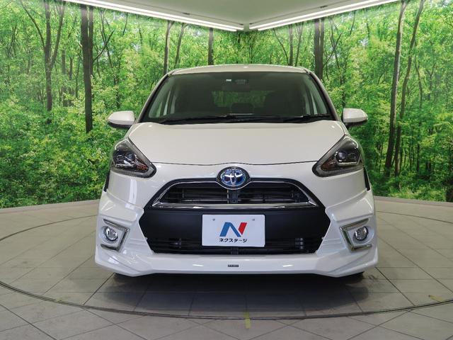 ハイブリッドG クエロ 禁煙車 モデリスタエアロ フローティング9型ナビ トヨタセーフティセンス 両側電動ドア ハーフレザーシート シートヒーター LEDヘッド バックカメラ ETC 純正16インチアルミ スマートキー(18枚目)