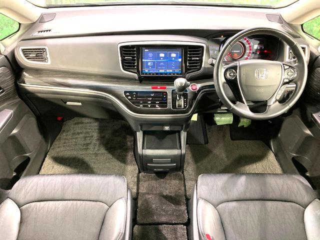 オデッセイ アブソルート・Ｘホンダセンシング　純正８型ナビ　両側電動ドア　後席モニター　バックカメラ　衝突被害軽減システム　レーダークルーズ　禁煙車　ハーフレザーシート　パワーシート　ドラレコ　コーナーセンサー　スマートキー　ＬＥＤヘッド　ＥＴＣ（2枚目）