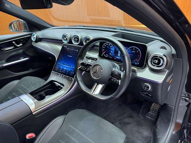 Cクラス C220dアバンギャルド AMGライン リアアクスルステアリング ベーシックPKG 純正ナビ 360°カメラ ハーフレザーシート パワーシート シートヒーター パワートランク キーレスゴー C43用19インチAW ワイヤレスチャージング(5枚目)