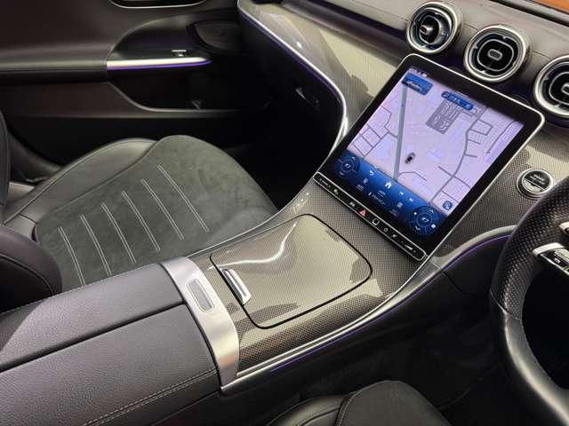 Cクラス C220dアバンギャルド AMGライン リアアクスルステアリング ベーシックPKG 純正ナビ 360°カメラ ハーフレザーシート パワーシート シートヒーター パワートランク キーレスゴー C43用19インチAW ワイヤレスチャージング(13枚目)