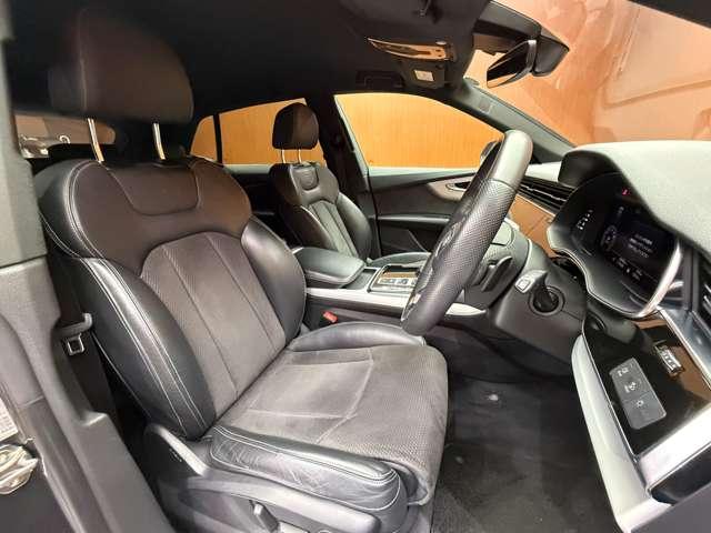 Q8 55TFSIクワトロ デビューパッケージSライン コンフォートアシスタンスPKG 純正ナビ 360°カメラ ACC BSM ハーフレザーシート シートヒーター パワーシート マトリクスLED ハイビームアシスト 電動リアゲート 純正22インチAW(6枚目)