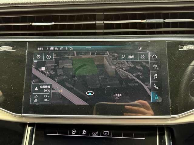 Q8 55TFSIクワトロ デビューパッケージSライン コンフォートアシスタンスPKG 純正ナビ 360°カメラ ACC BSM ハーフレザーシート シートヒーター パワーシート マトリクスLED ハイビームアシスト 電動リアゲート 純正22インチAW(9枚目)